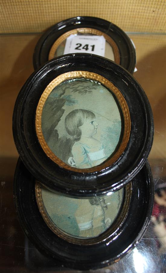 Three early 19th century portrait miniatures